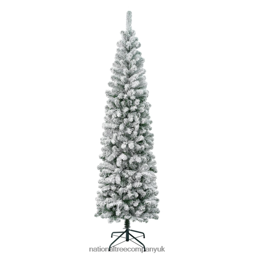 Trees | National Tree Company First Traditions Acacia Flocked Tree Slim Christmas Tree 75 ft F2L4F78
